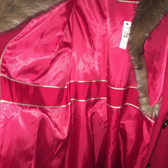 💲ON SALE💲TALBOTS NWT AUTHENTIC WOOL BLEND TAN FAUX FUR COLLAR CLASSIC COAT - Picture 12 of 17